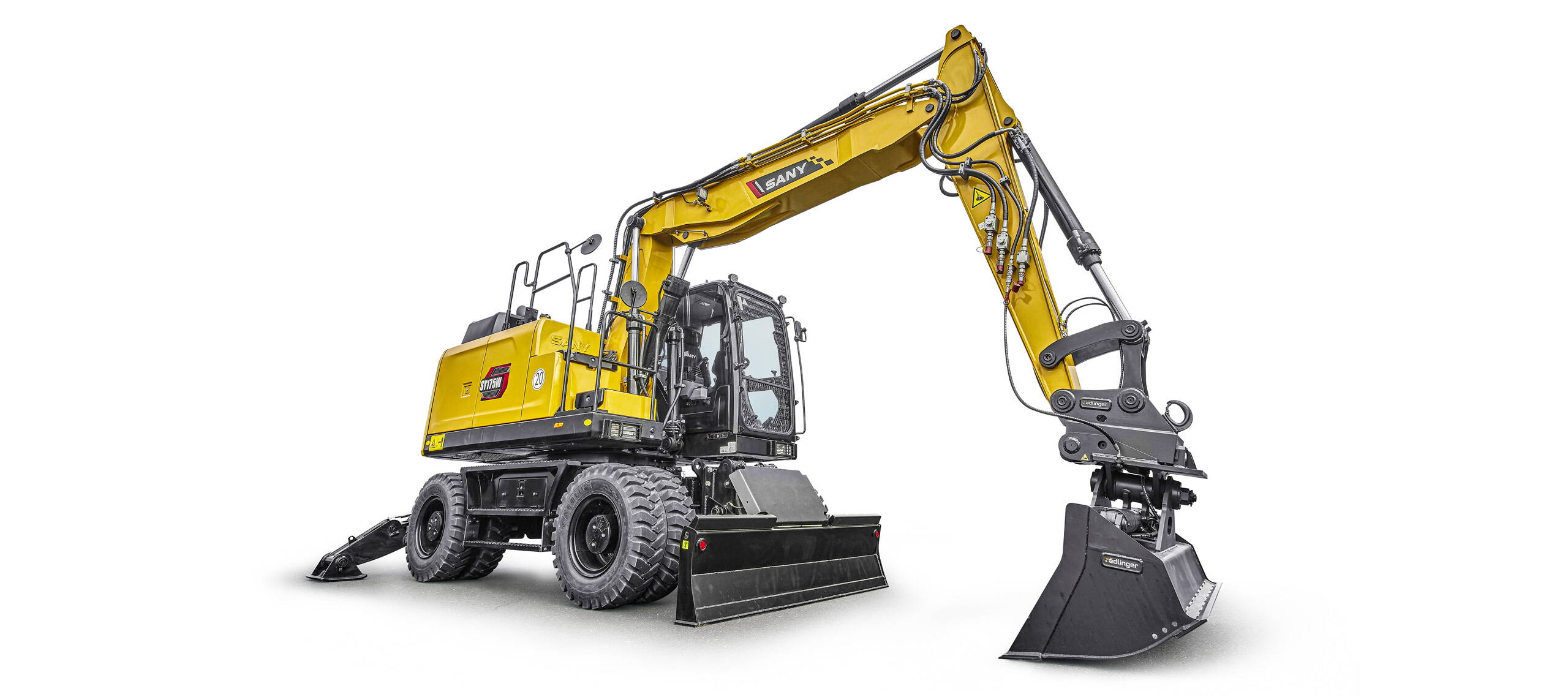 Zoom: Mobil-Bagger Sany SY175W