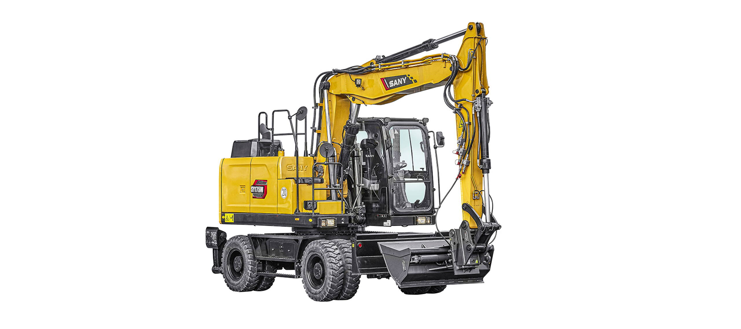 Zoom: Mobil-Bagger Sany SY175W