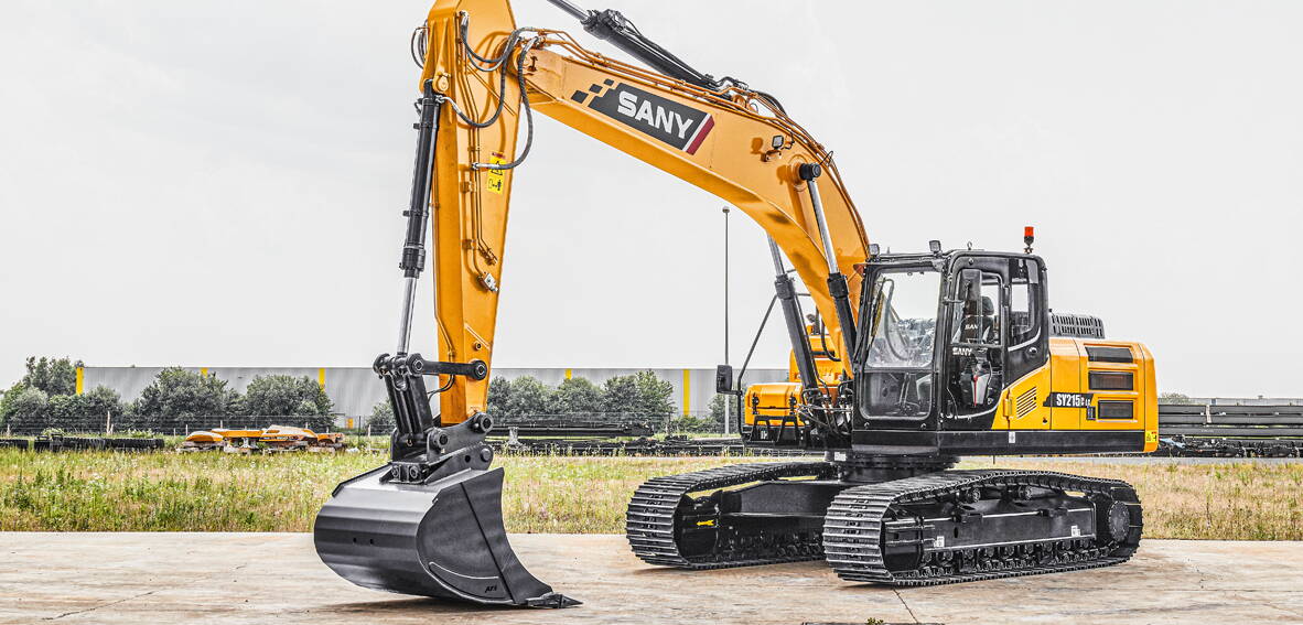 SANY Bagger Raupenbagger Sany SY215C auf Baustelle