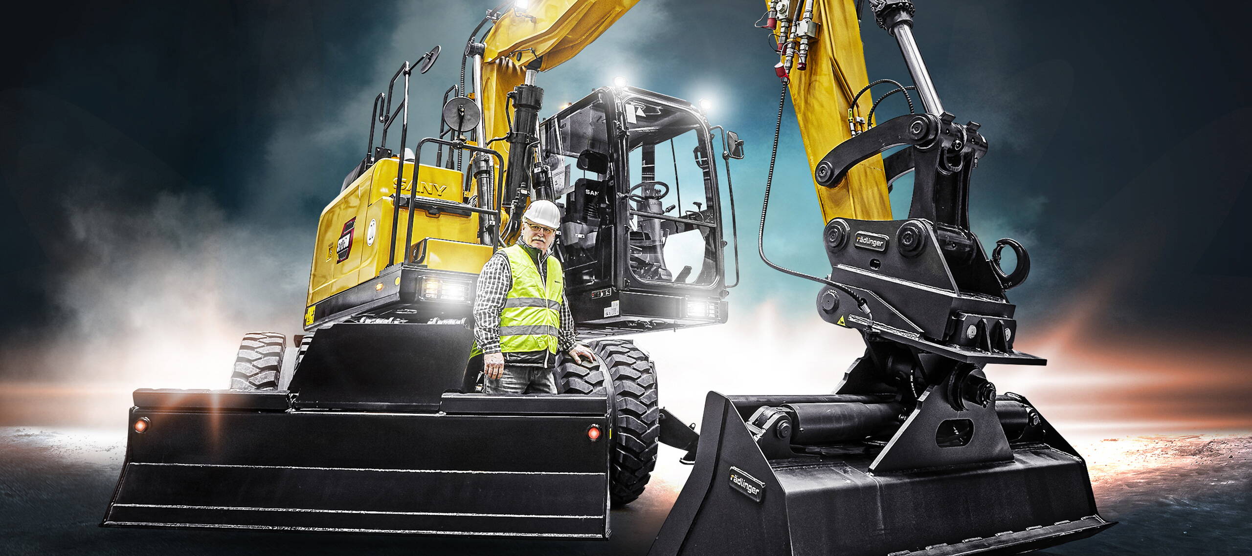 Zoom: Mobil-Bagger Sany SY175W
