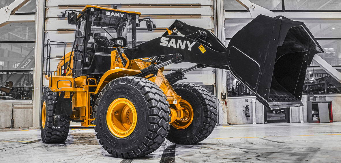 Zoom: SANY Radlader Sany SW405 auf Baustelle