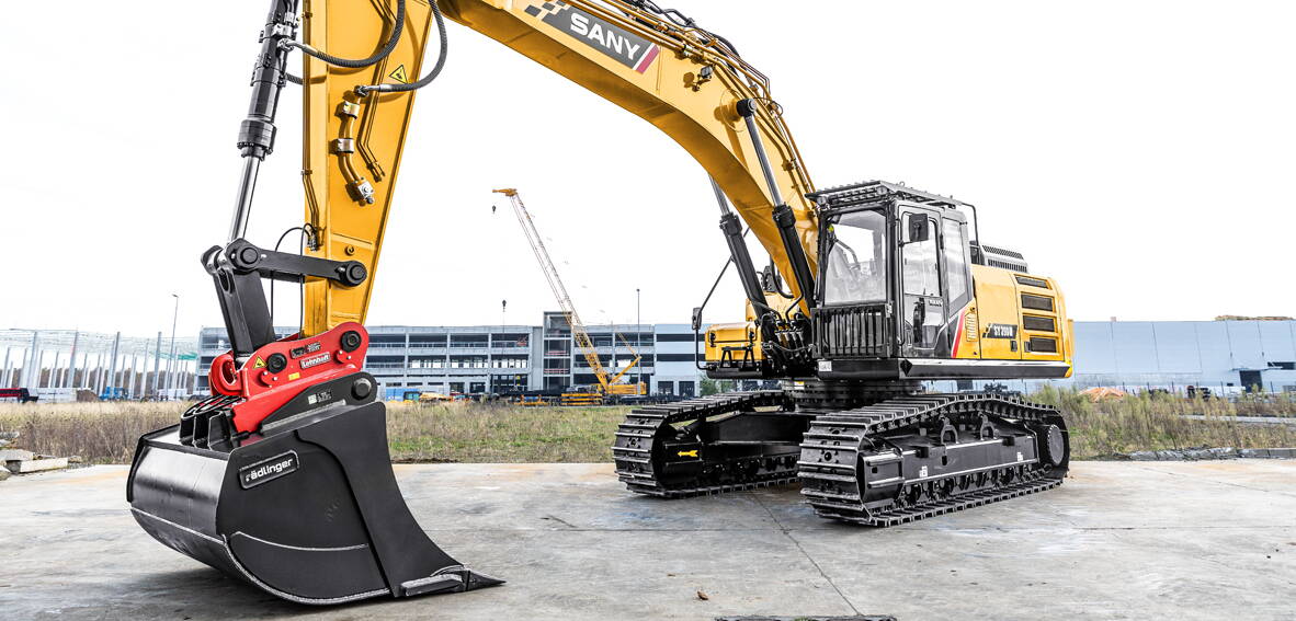 SANY Bagger Raupenbagger Sany SY390H auf Baustelle