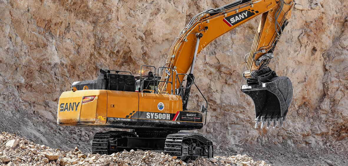 SANY Bagger Raupen-Bagger Raupenbagger Sany SY500H auf Baustelle