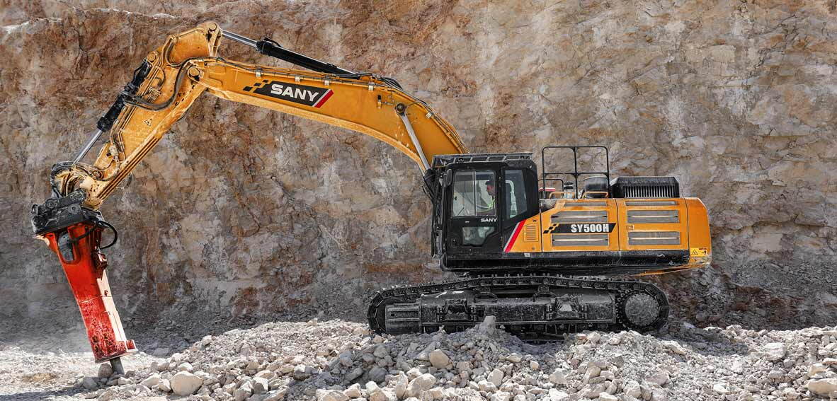 SANY Bagger Raupen-Bagger Raupenbagger Sany SY500H auf Baustelle