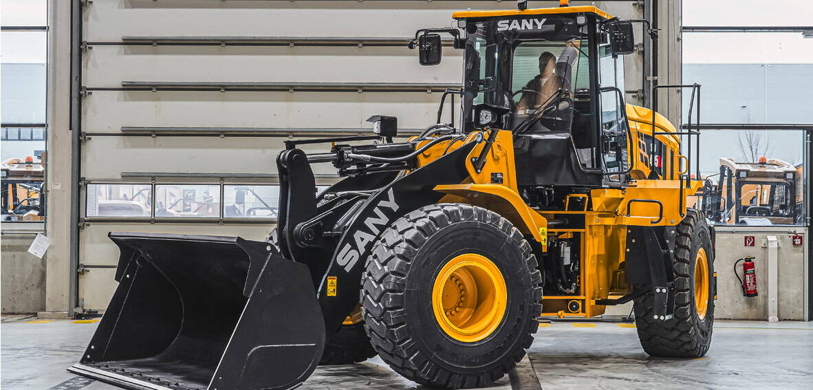 Zoom: SANY Radlader Sany SW405 auf Baustelle