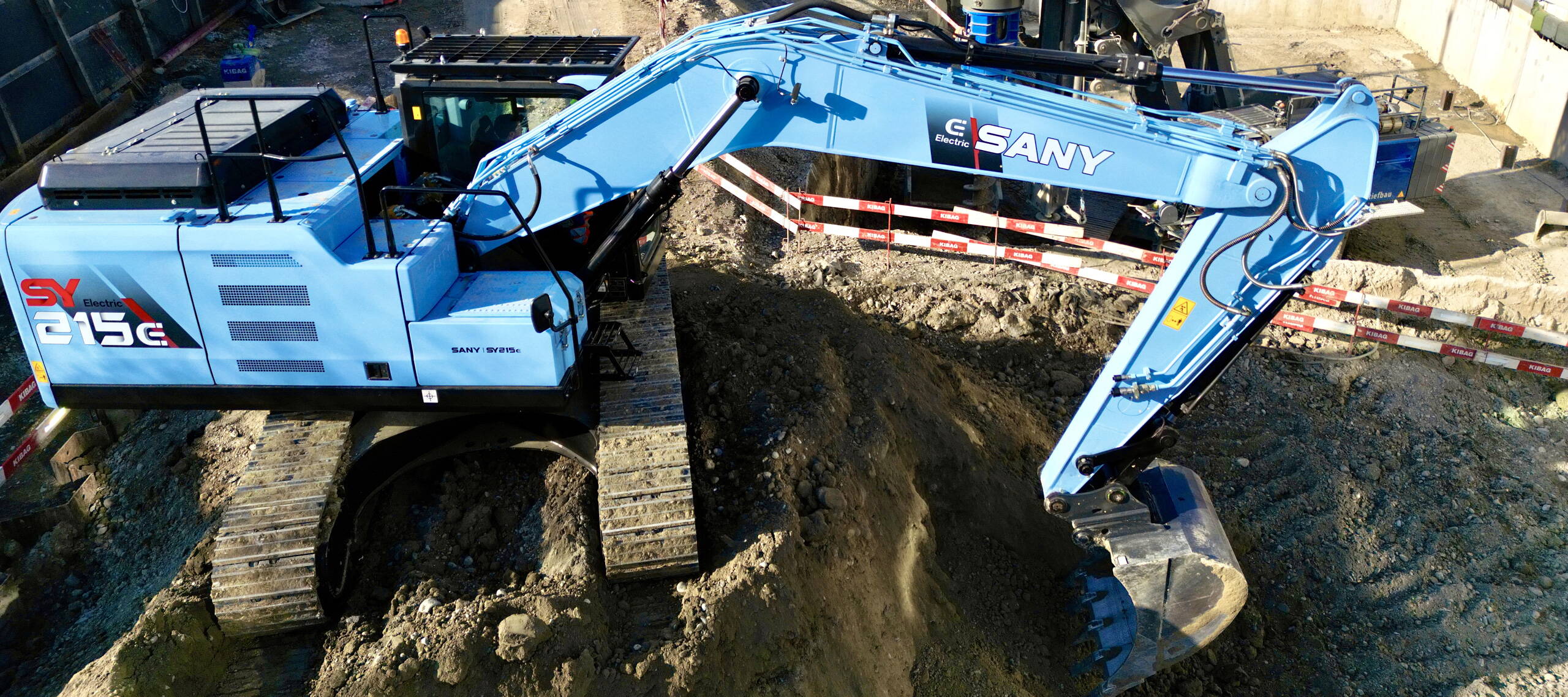 Zoom: Pelle sur chenilles Sany SY215E Lithium