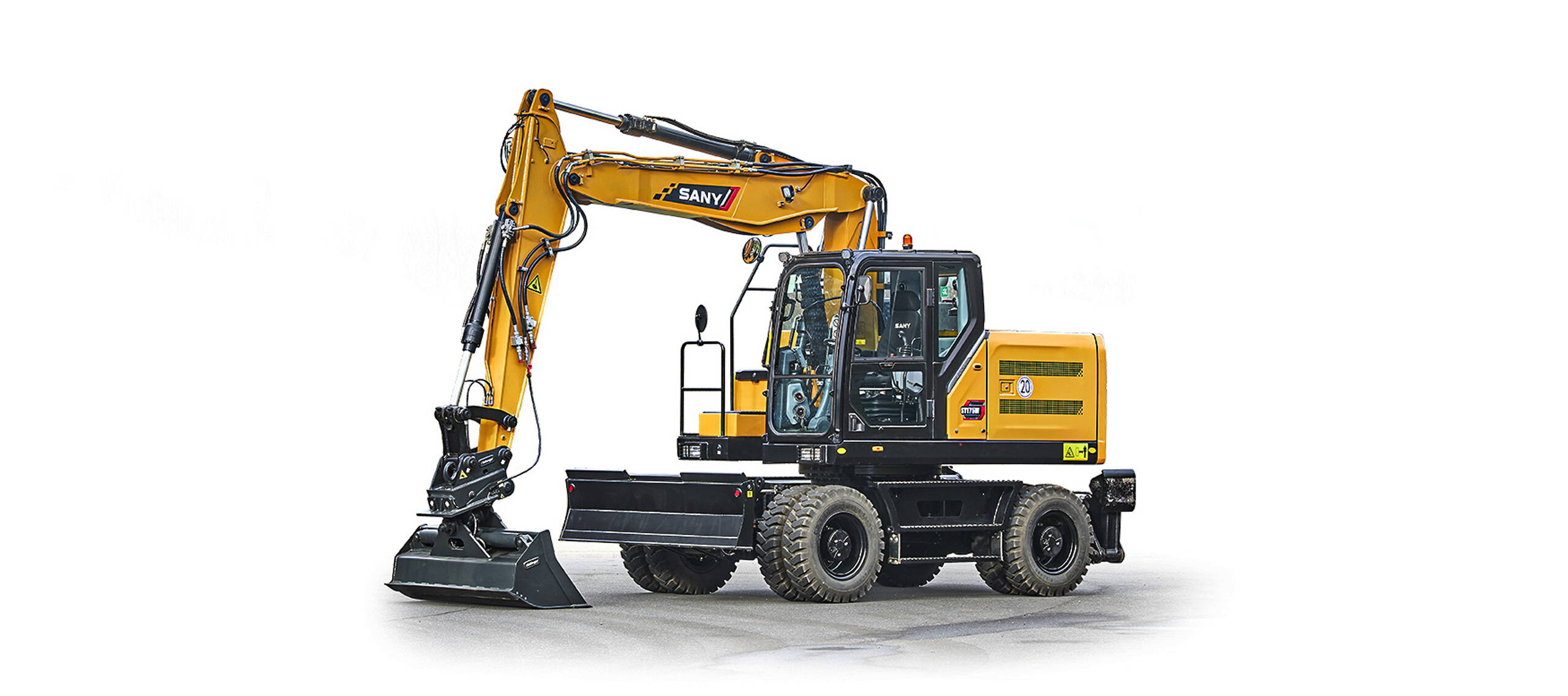 Zoom: Mobil-Bagger Sany SY175W