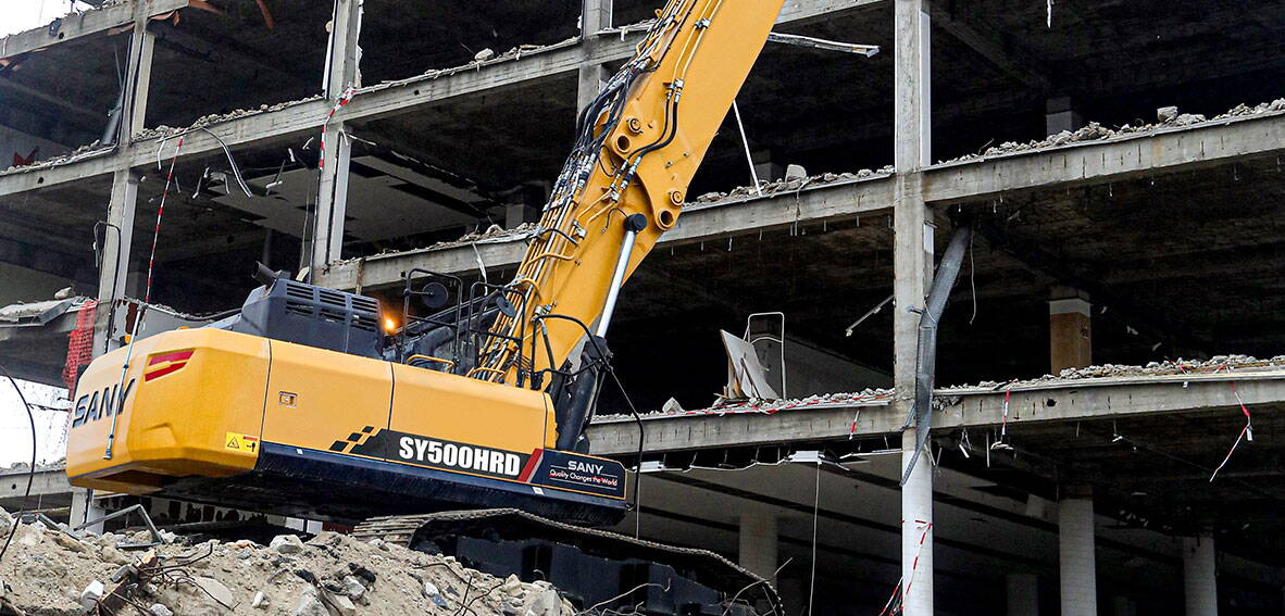 Zoom: SANY Bagger Abbruch-Bagger Abbruchbagger Sany SY500HRD auf Baustelle