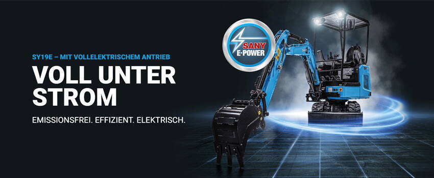 Sany Bagger SY 19E Voll unter Strom
